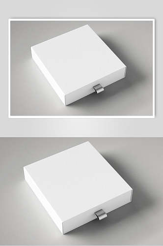 黑白方形大气高端抽拉盒包装样机