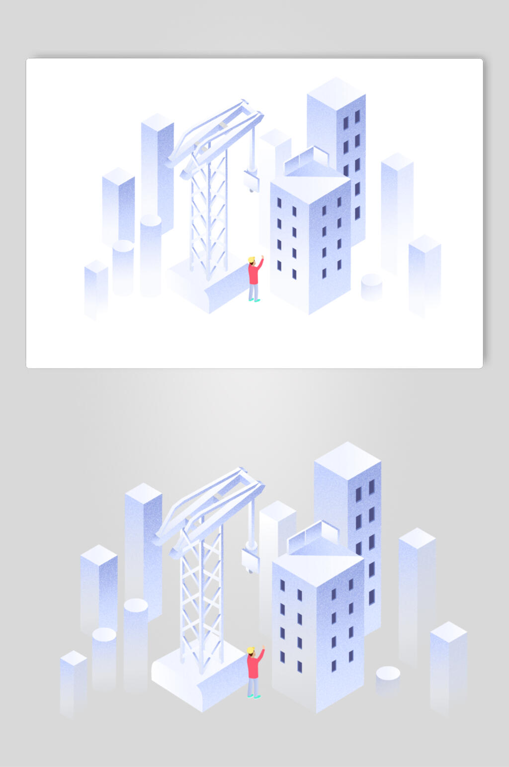 大气吊机社区建筑素材素材