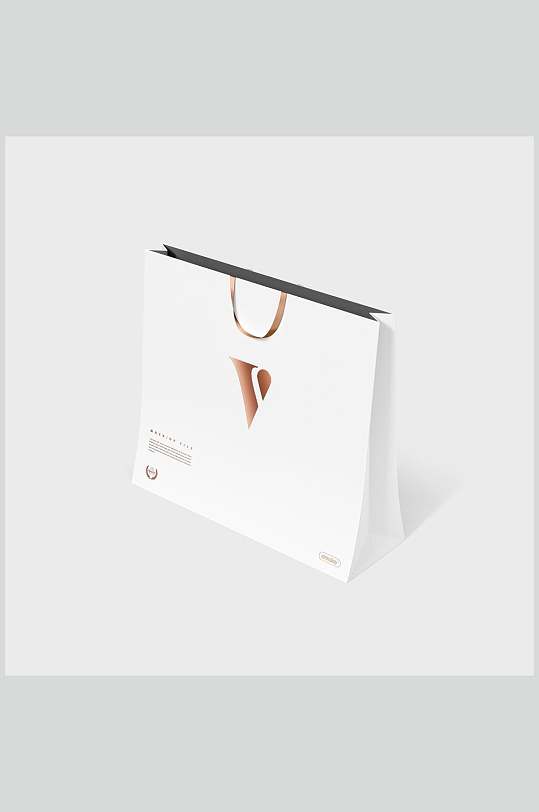 图标白色礼品礼物袋品牌包装盒样机