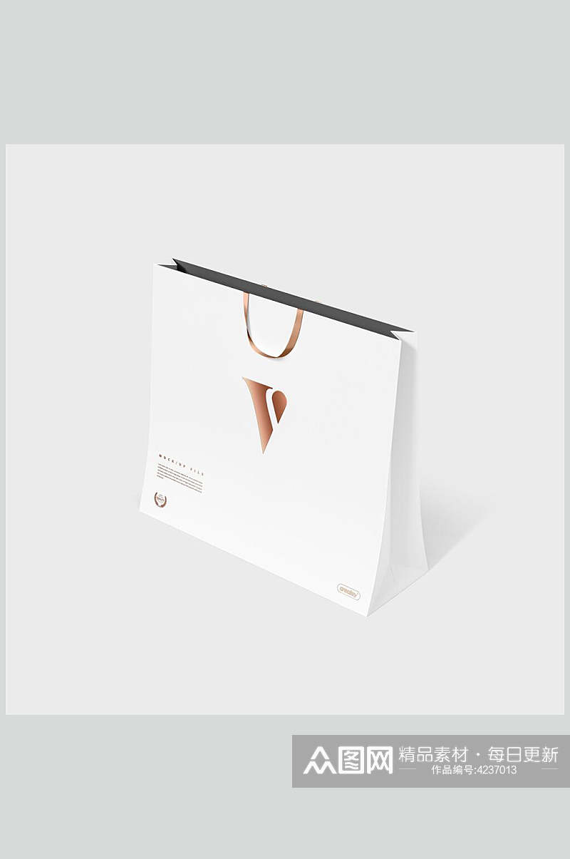 图标白色礼品礼物袋品牌包装盒样机素材
