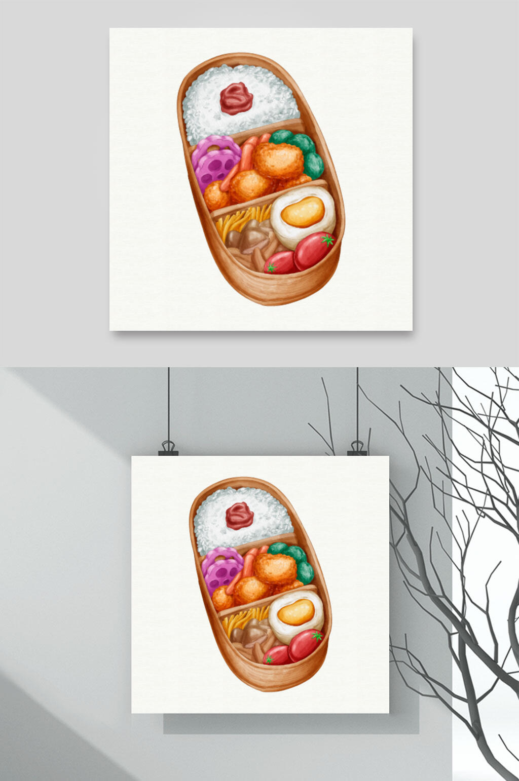 便当美食矢量素材素材