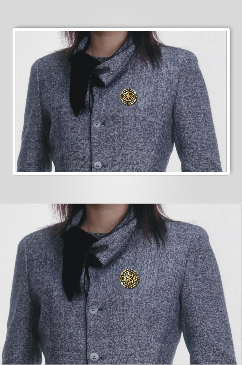 深色衣服简约大气高端企业VI样机素材