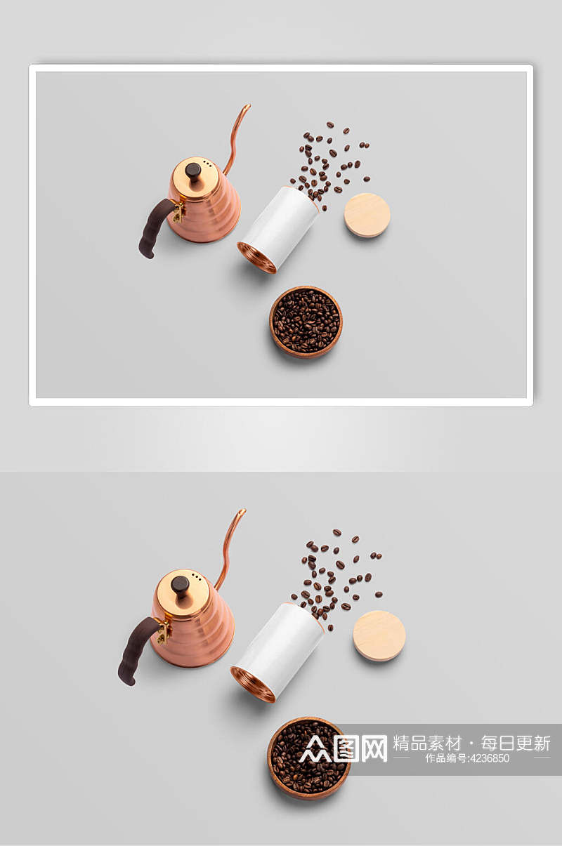 咖啡豆咖啡品牌VI样机素材