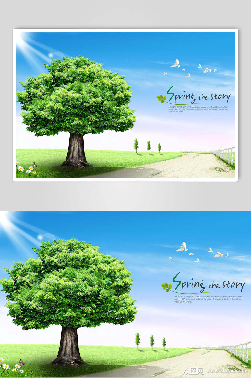 大树春天海报素材