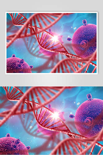 大气时尚螺旋体细胞状医学病毒图片