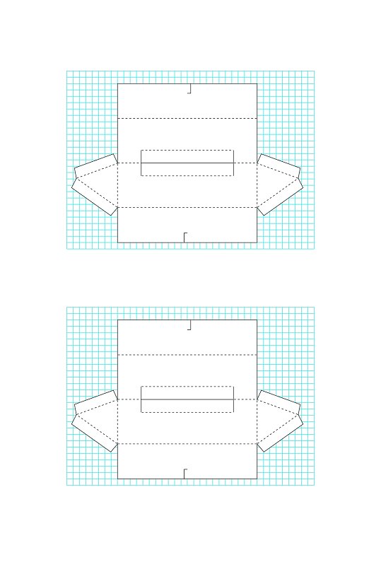 优选包装盒矢量展开图包装刀模图