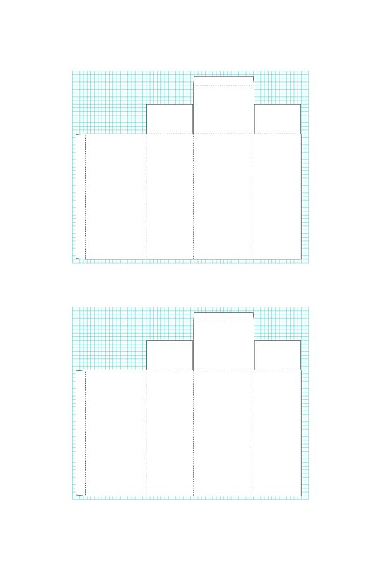 长方形包装盒矢量展开图包装图