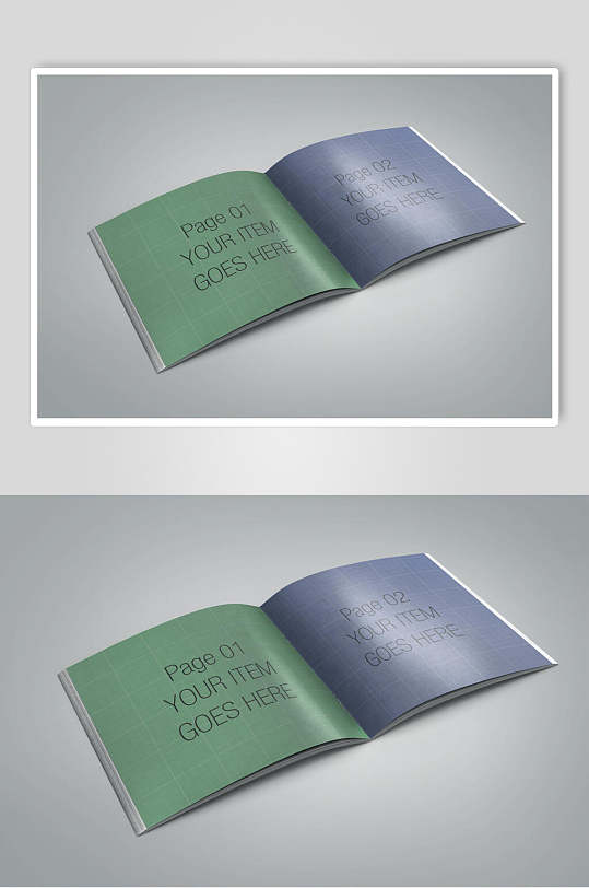 绘本画册内页书本册子贴图样机