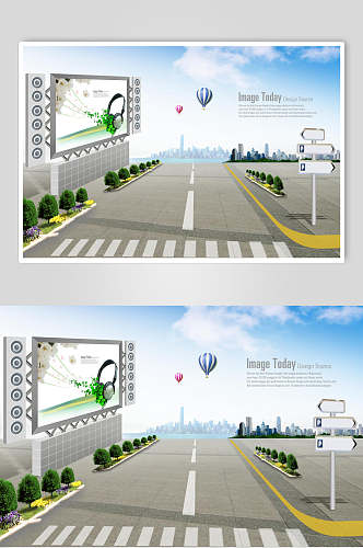 科技城市斑马线发展海报