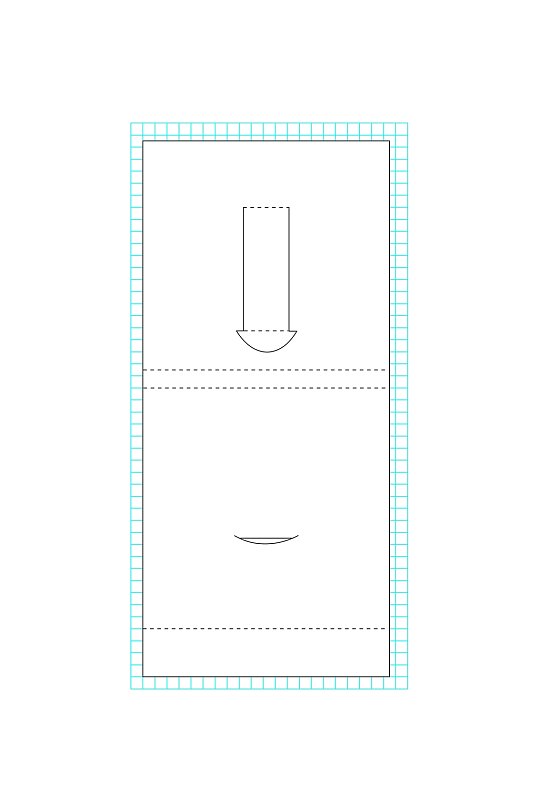 长方形包装盒矢量展开图包装刀模图