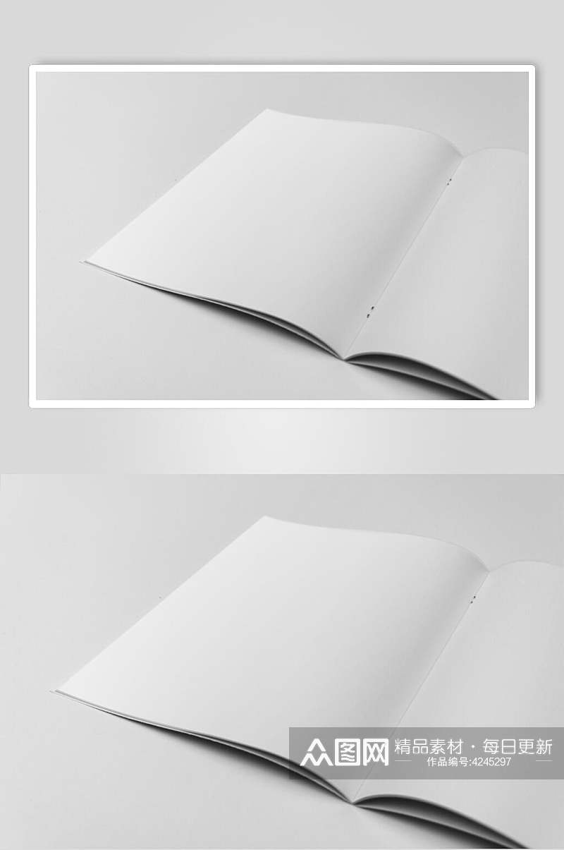 灰色打开大气创意书籍画册贴图样机素材