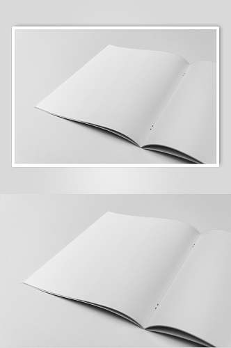 灰色打开大气创意书籍画册贴图样机