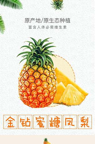 原生态种植菠萝水果手机版详情页