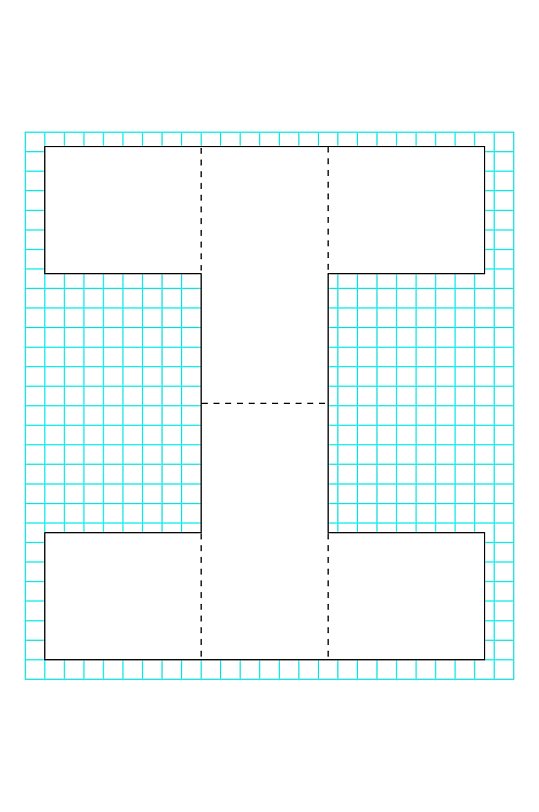 长方形包装盒矢量展开图包装刀模图