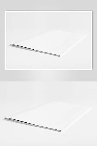 白色简约大气创意书籍画册贴图样机