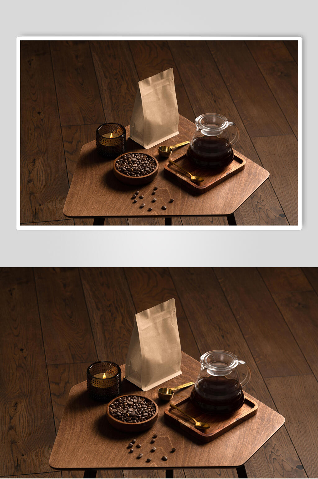 颗粒感茶壶褶皱灰咖啡品牌样机素材