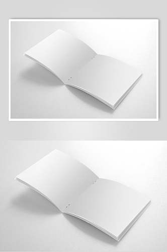 灰色打开大气创意书籍画册贴图样机