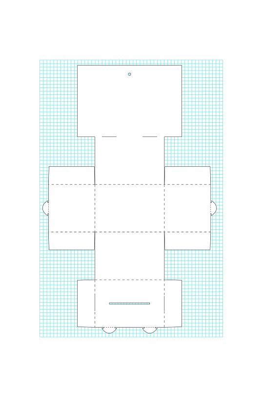 优选包装盒矢量展开图包装刀模图