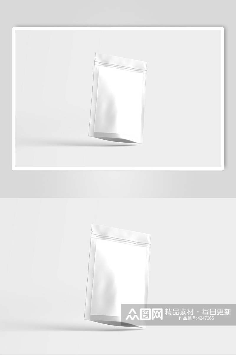 袋子灰色大气创意自封袋食品袋样机素材