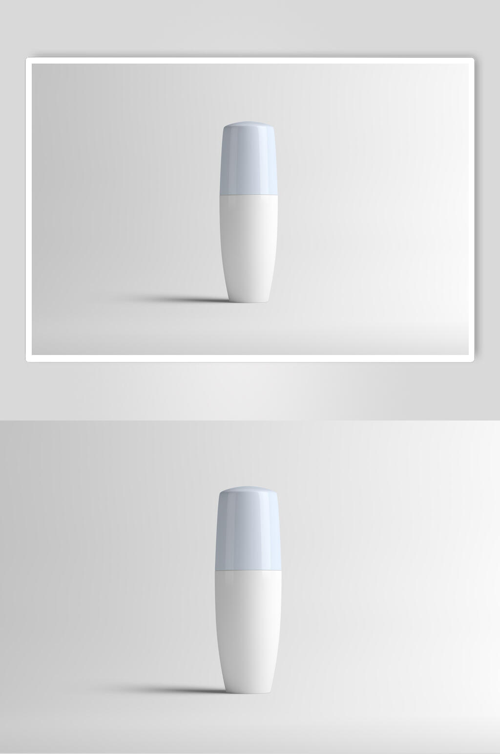 阴影极简瓶子简约灰色化妆品样机素材