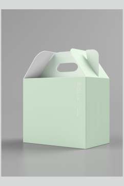 奶绿色清新手提包装礼盒展示样机