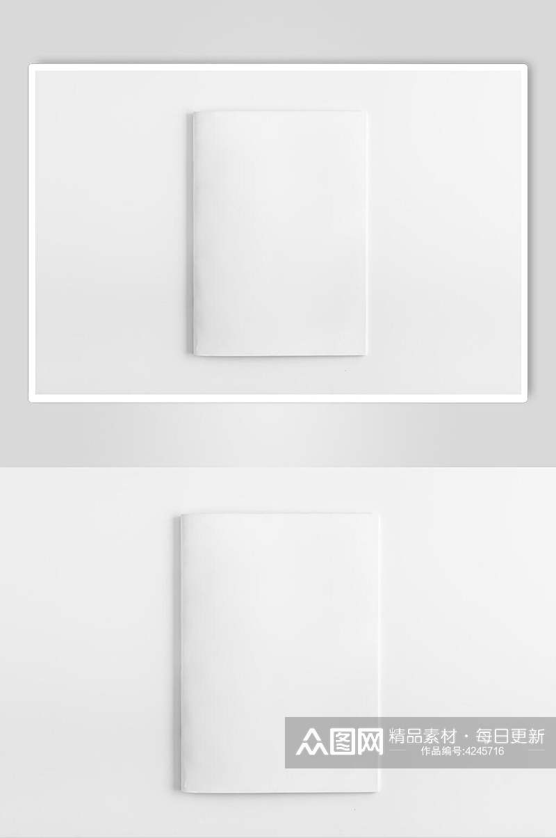长方形纯白色书籍画册贴图样机素材