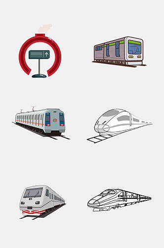 创意高铁动车免抠素材