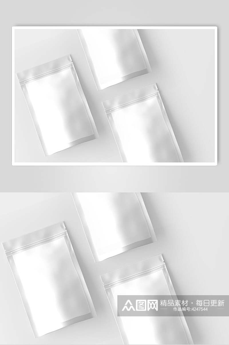 袋子简约大气创意自封袋食品袋样机素材
