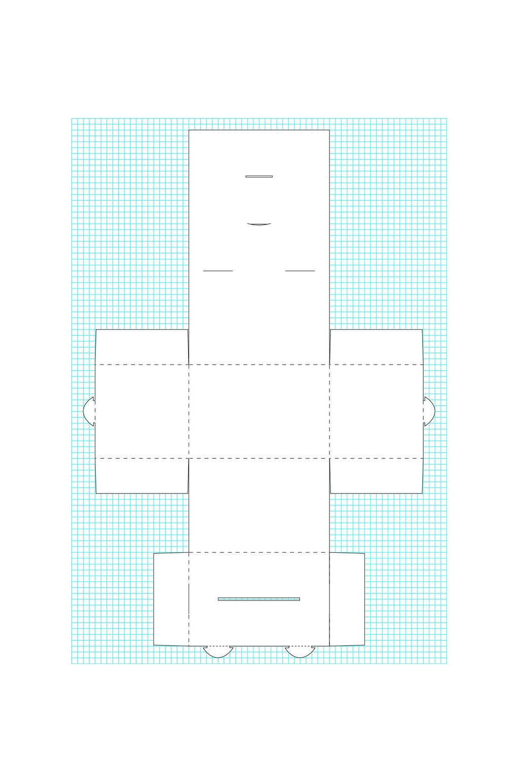 高端包装盒矢量展开图包装刀模图