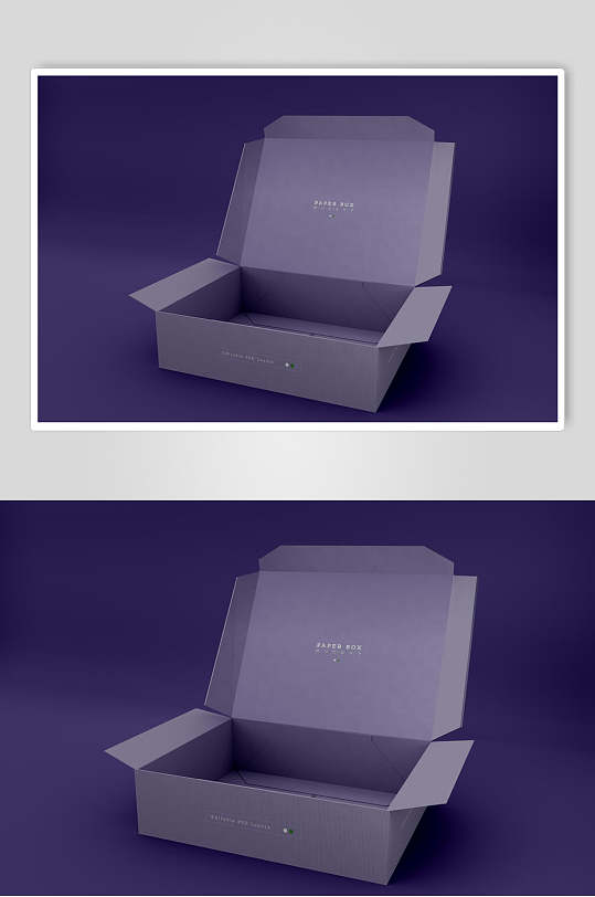 紫色打开清新大气创意饰品盒样机