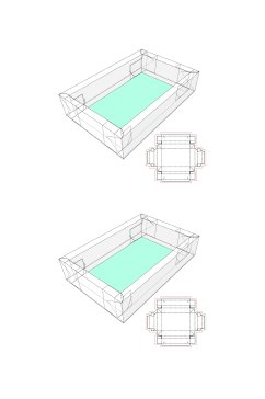 创意包装盒纸盒展开矢量模板