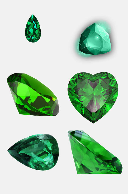 时尚绿宝石免抠素材