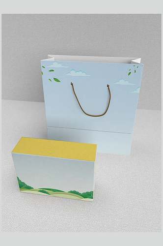 袋子时尚大气创意包装礼盒展示样机