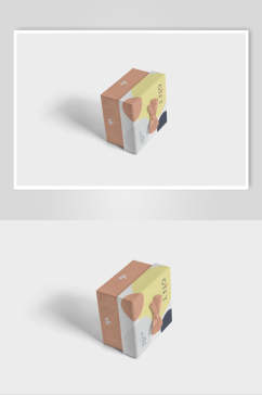 盒子方形品牌包装智能贴图VI样机