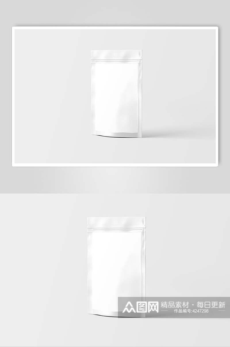 膨化袋褶皱白自封袋食品袋样机素材