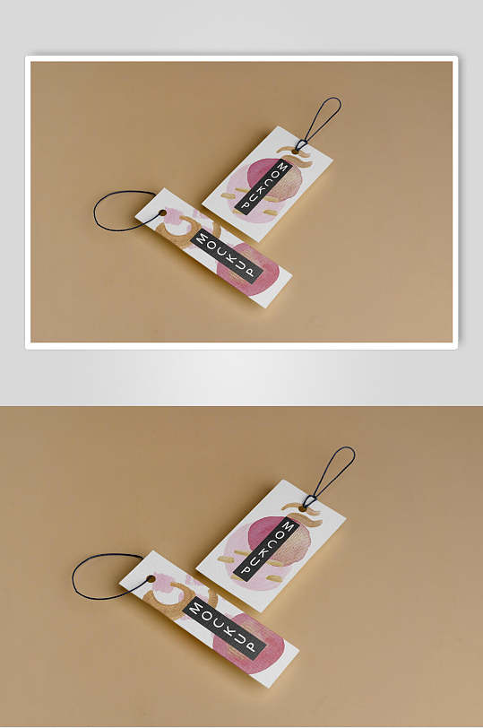 吊牌黄色大气创意绳子服装吊牌样机