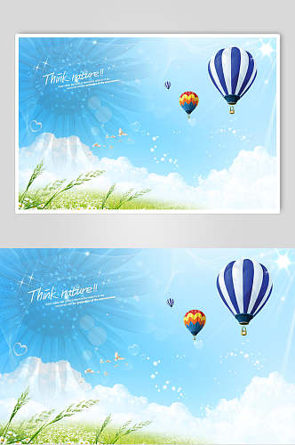 热气球春天海报
