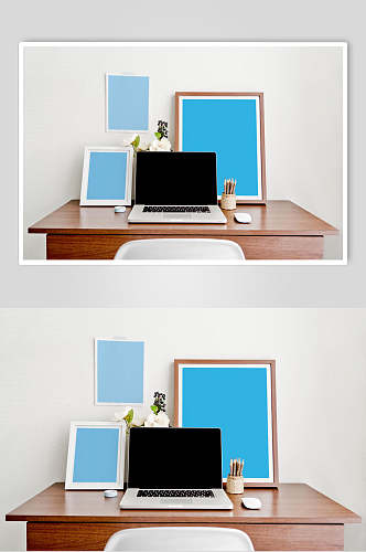时尚电脑植物鼠标桌子平板贴图样机