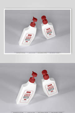 瓶子顶端红白大气创意挤压瓶样机