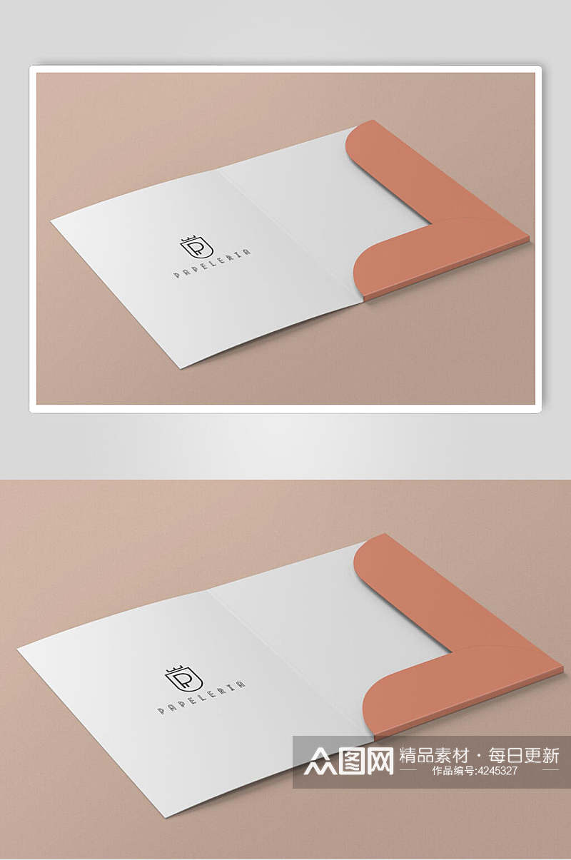 卡片纸张大气品牌VI智能贴图样机素材
