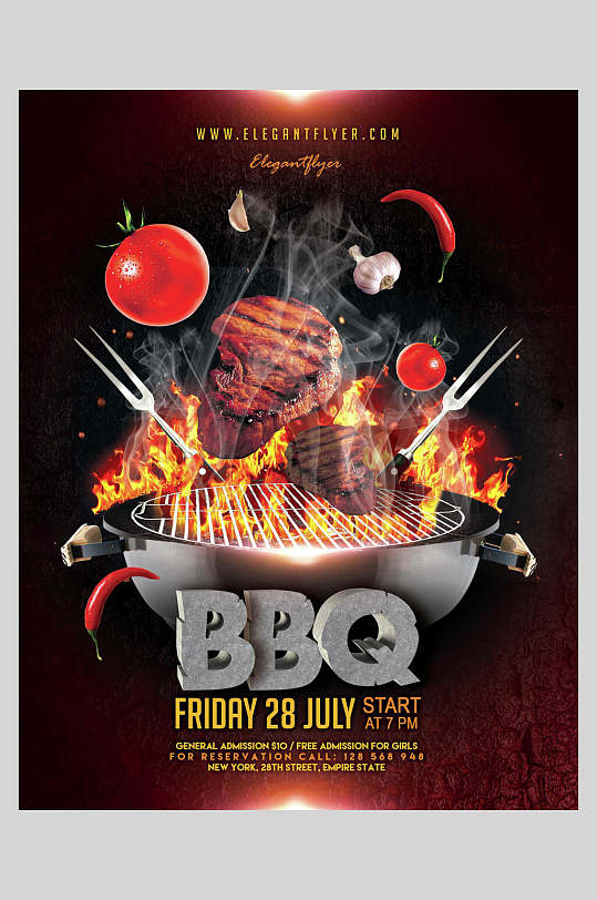 bbq烧烤烤肉海报