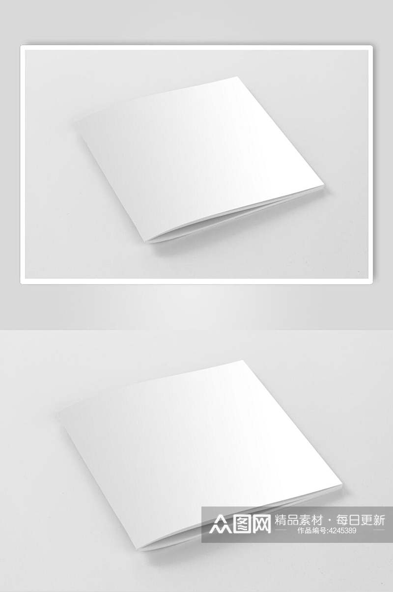 灰色方形大气创意书籍画册贴图样机素材