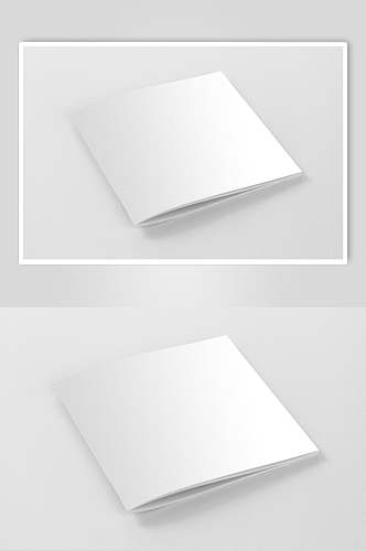 灰色方形大气创意书籍画册贴图样机