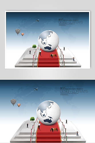 几何创意科技城市发展海报