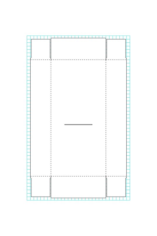 简约包装盒矢量展开图包装刀模图