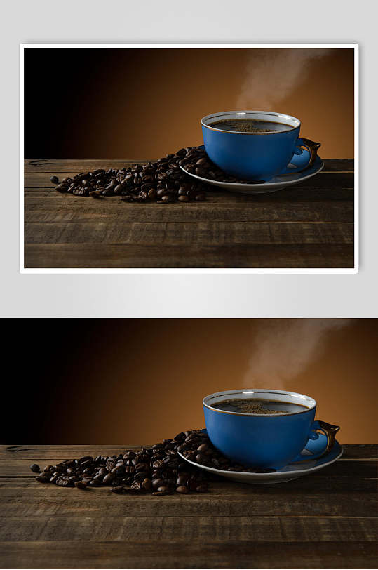高端大气咖啡豆液体烟雾棕咖啡图片