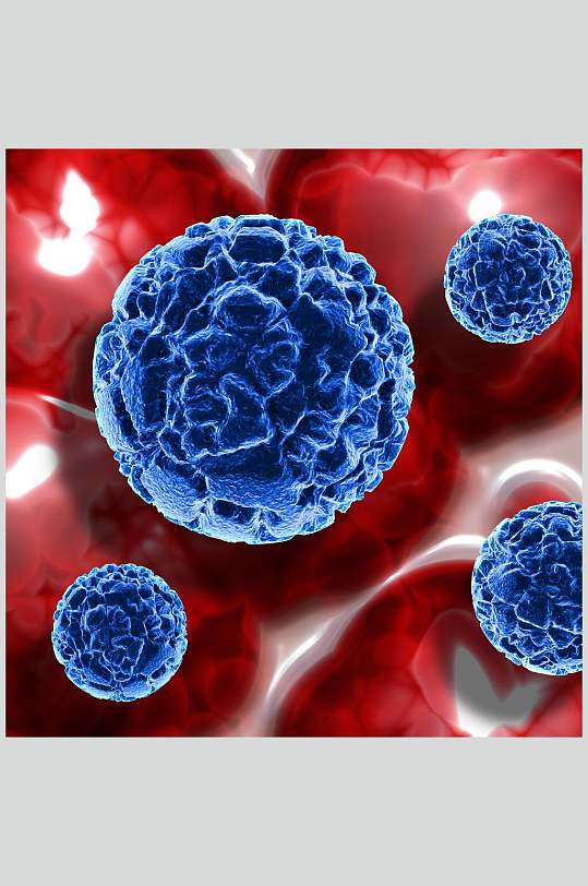 高端大气球状凹凸血液医学病毒图片