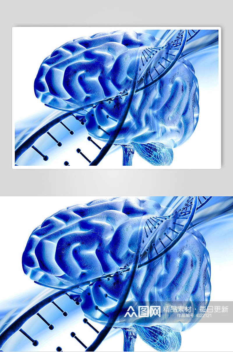 高端大气分子结构蓝色医学病毒图片素材