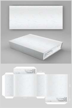 白色创意包装礼盒展示样机