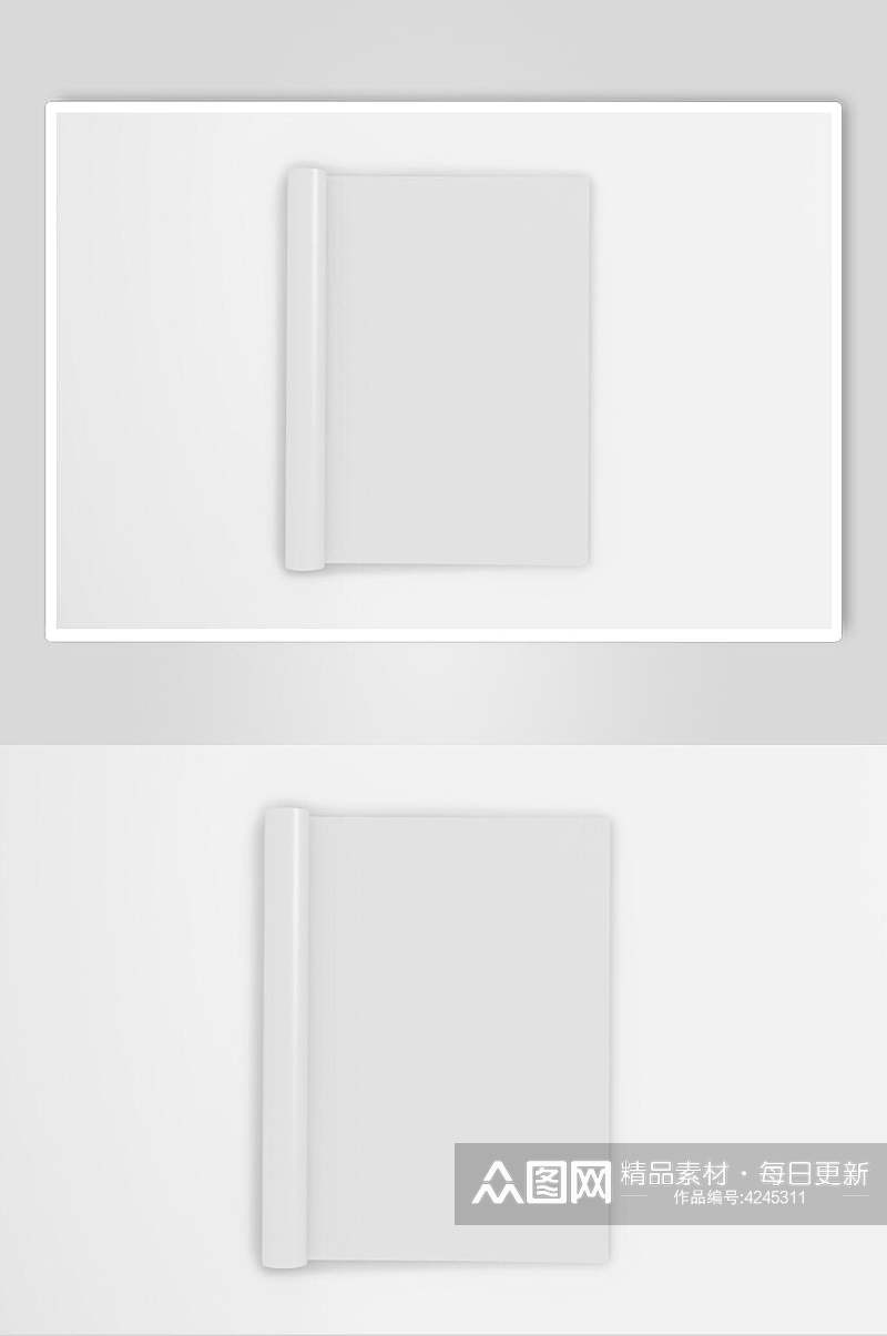 书本灰白大气创意书籍画册贴图样机素材